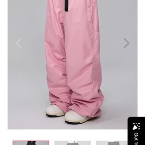 Baggy oversized pink snow pants /ski pantss